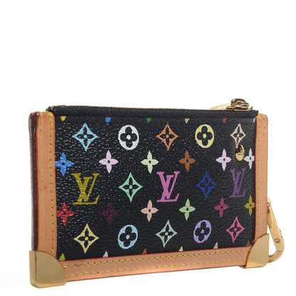 Louis Vuitton Monogram Multicolor Key Pouch Black 3 of 7