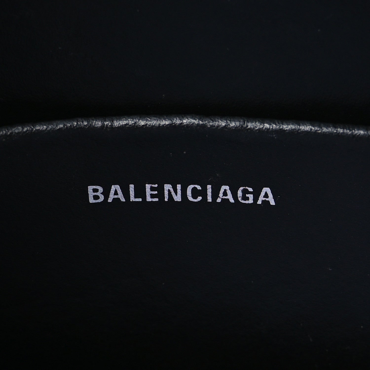 Balenciaga Shiny Calfskin Logo Crocodile Embossed S Everyday Camera Bag with Handle Black 6 of 8