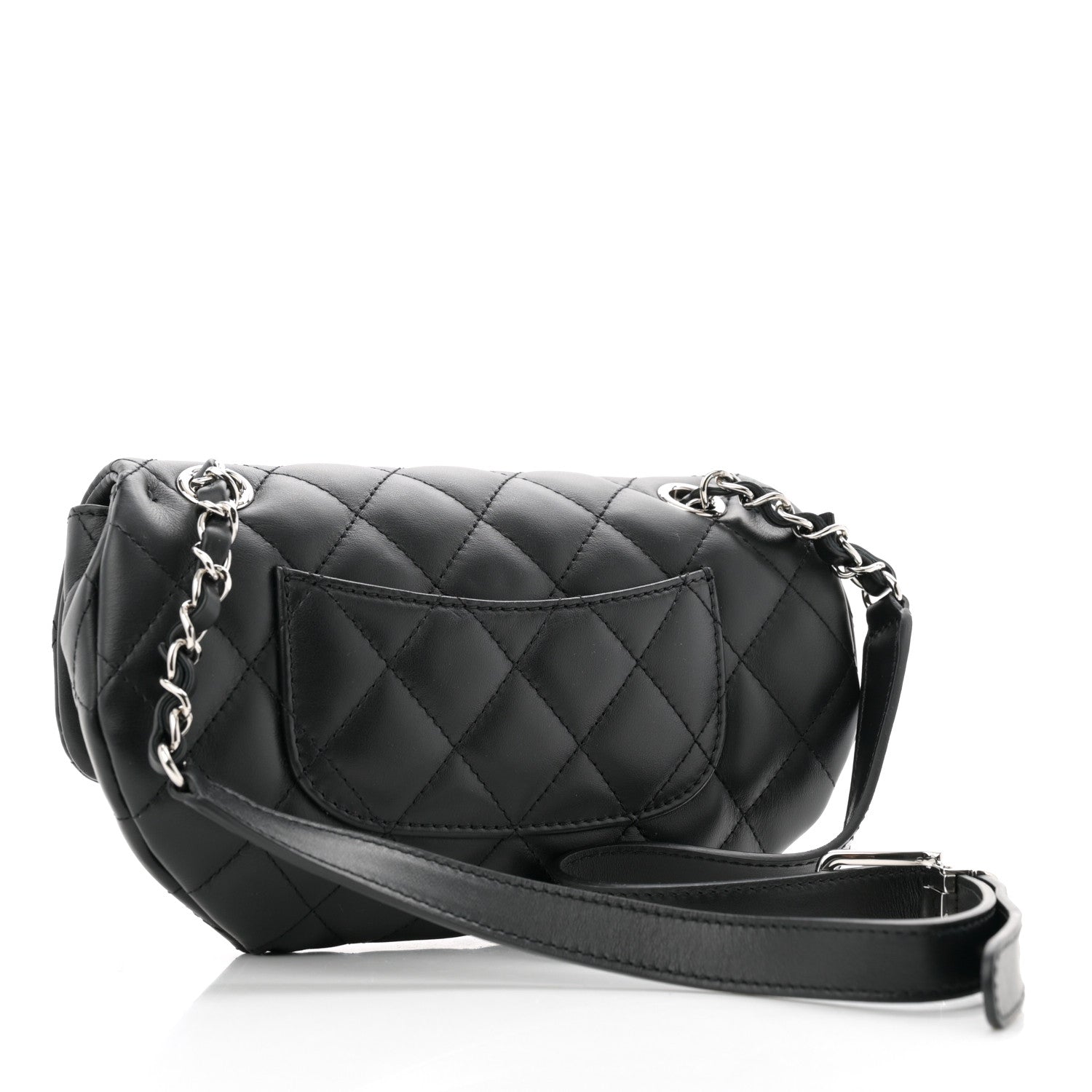 Chanel Calfskin Quilted CC Uniform Flap Belt Bag Black 3 of 11