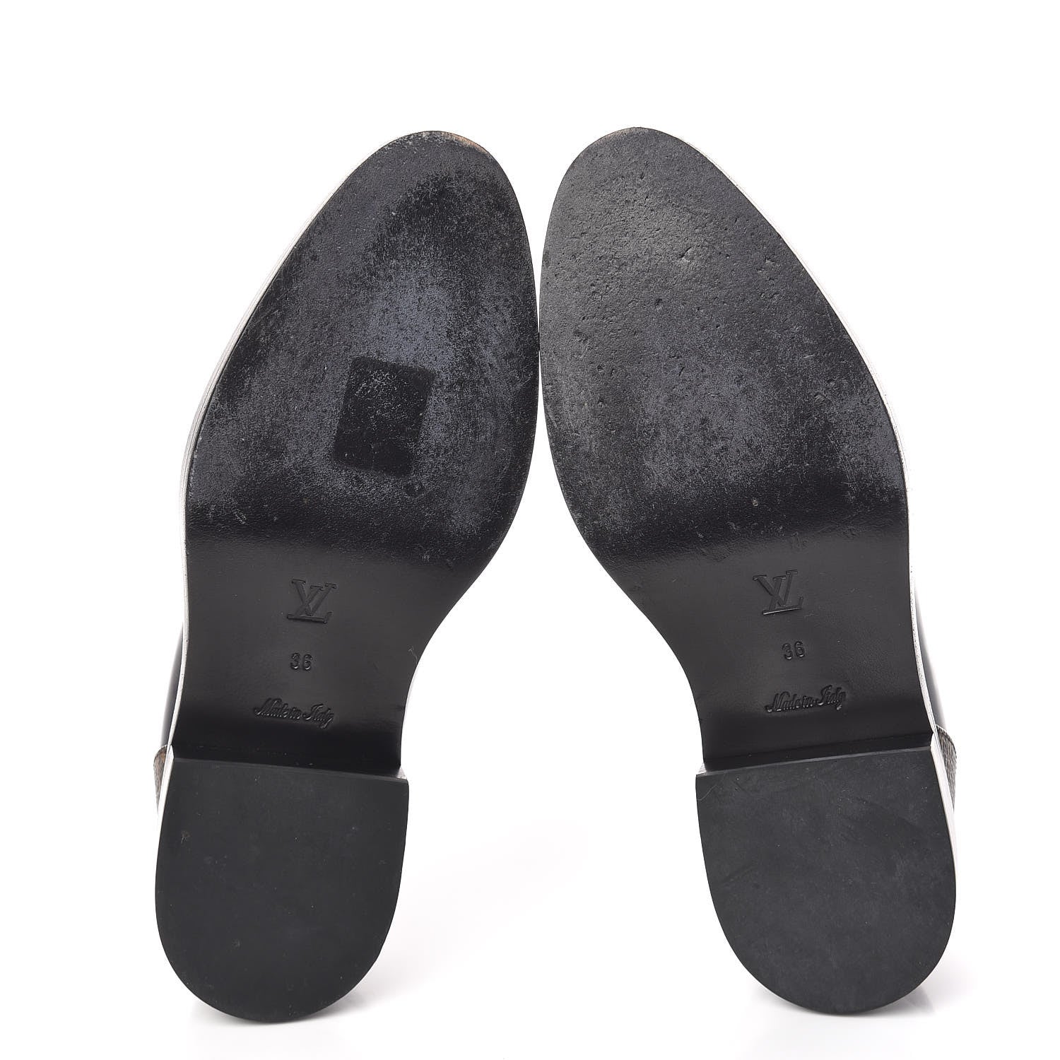 Louis Vuitton Monogram Patent Academy Flat Loafers 36 Navy 7 of 13