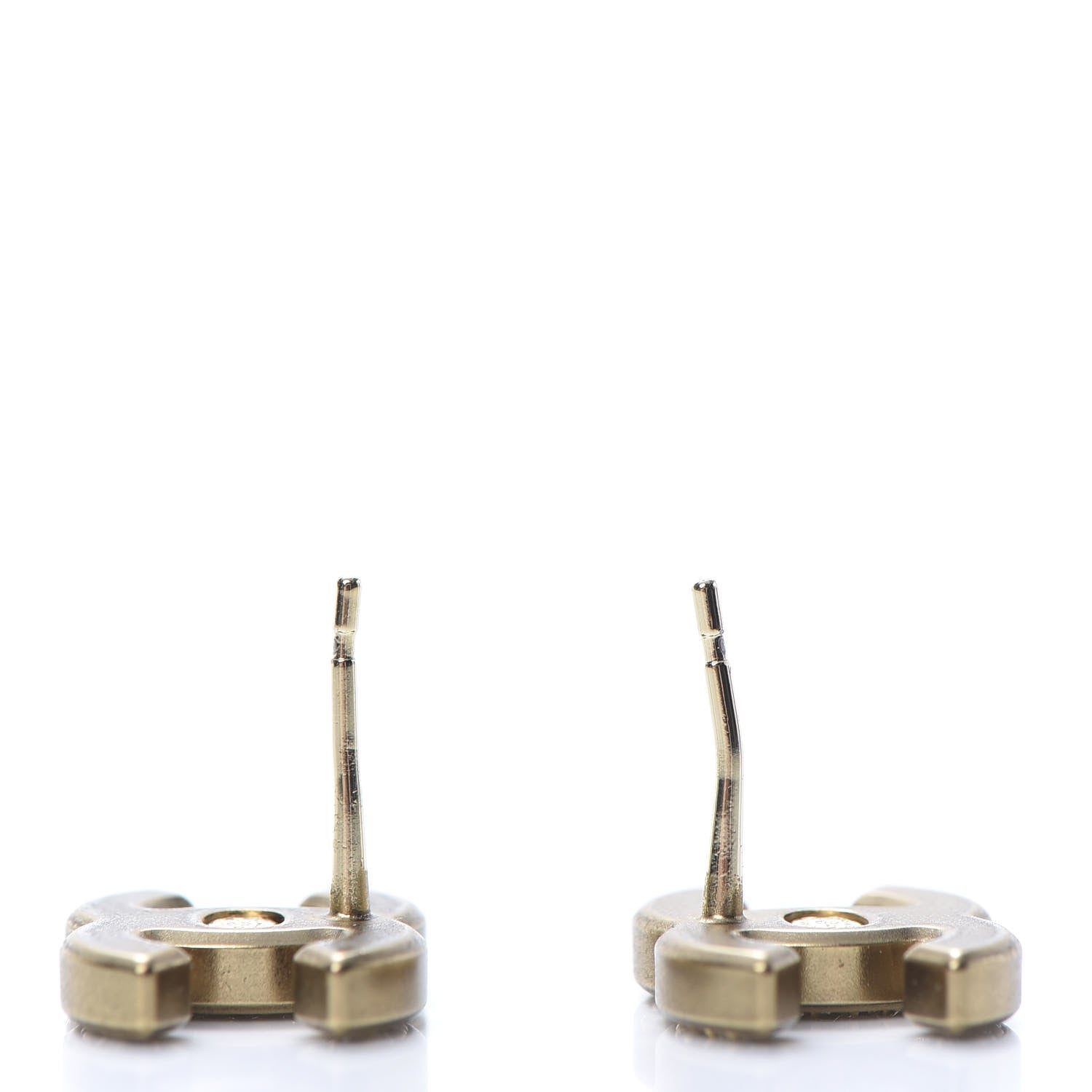 Chanel Crystal CC Earrings Gold 5 of 6