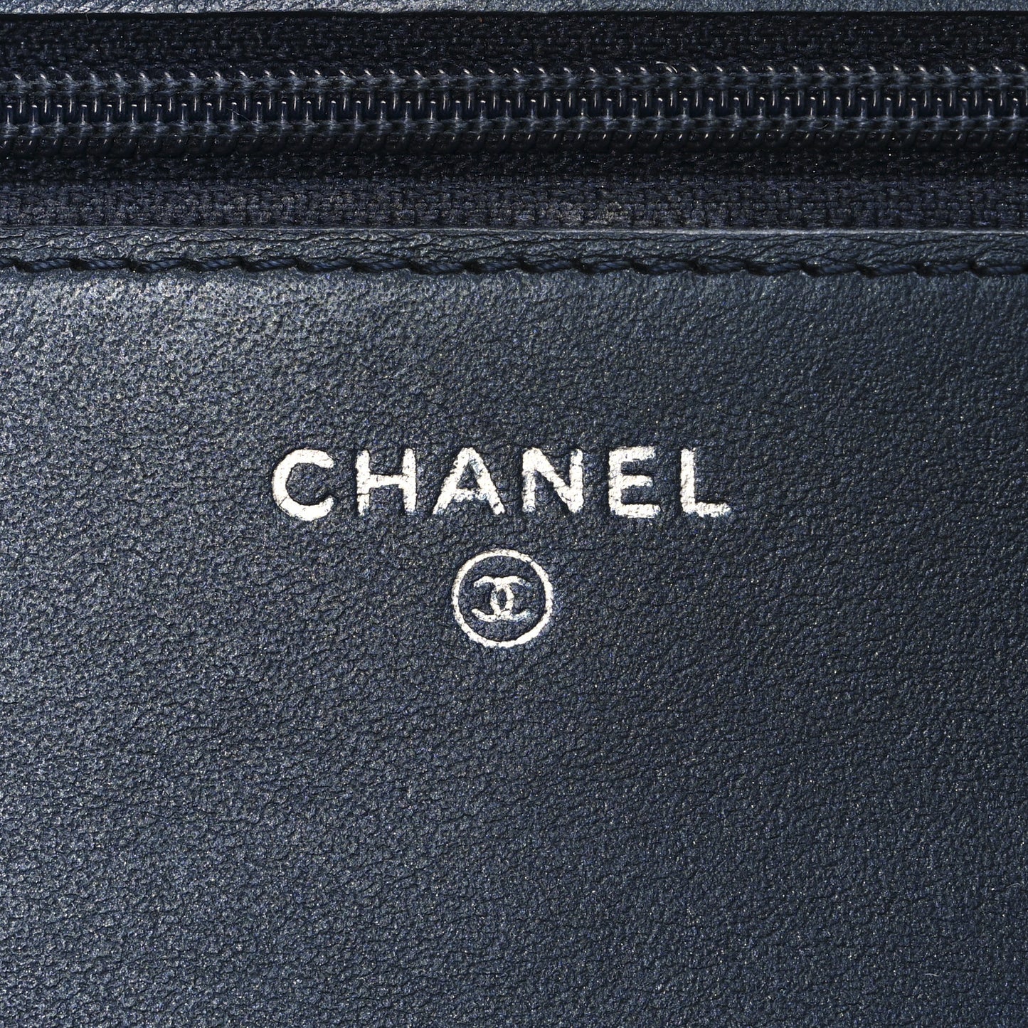 Iridescent Calfskin Quilted Boy Wallet On Chain WOC Blue