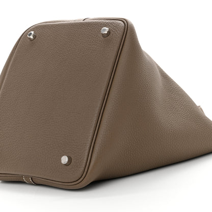 Hermes Taurillon Clemence Picotin Lock 22 MM Etoupe 10 of 11