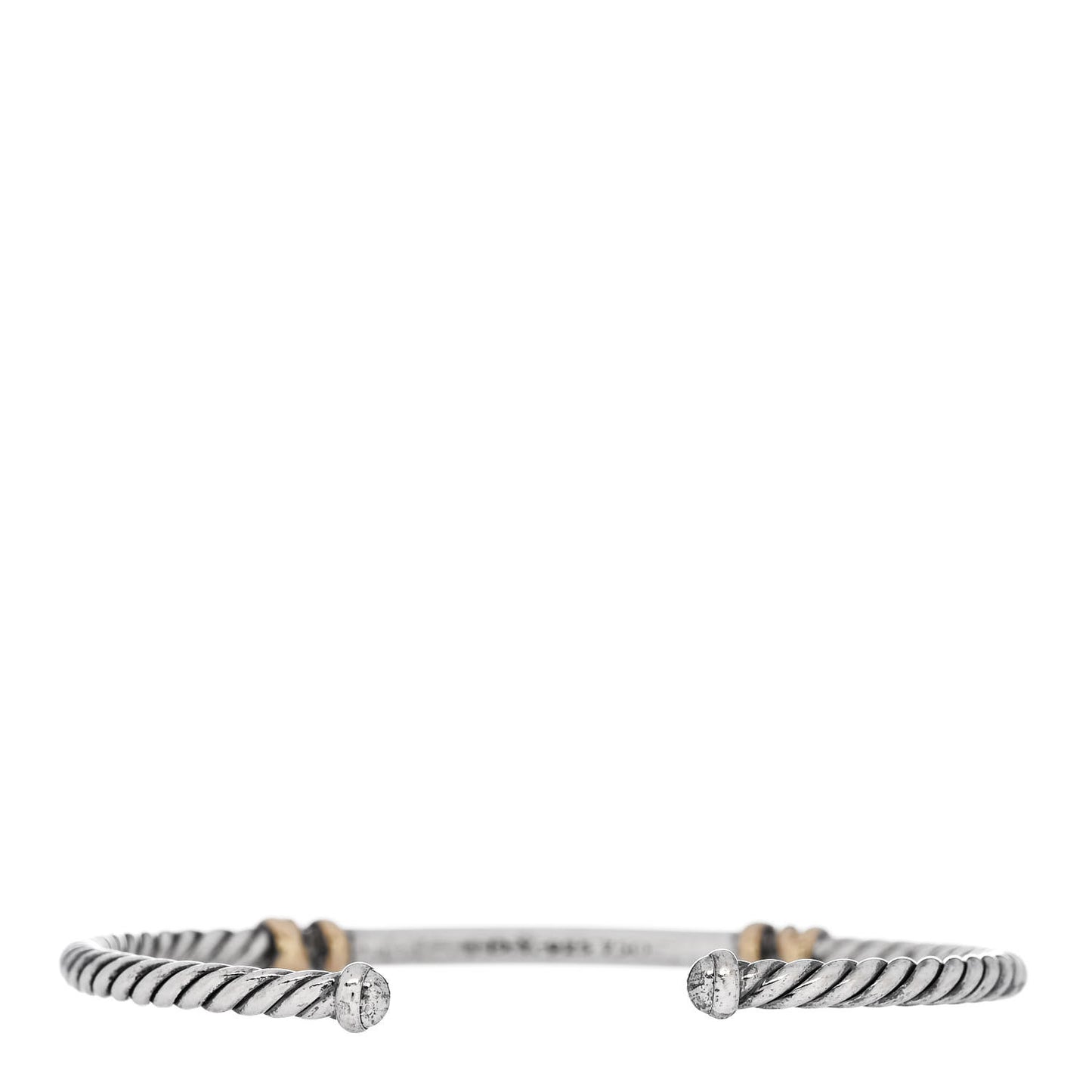 Sterling Silver 18K Yellow Gold Diamond Helena Cuff Station Bracelet