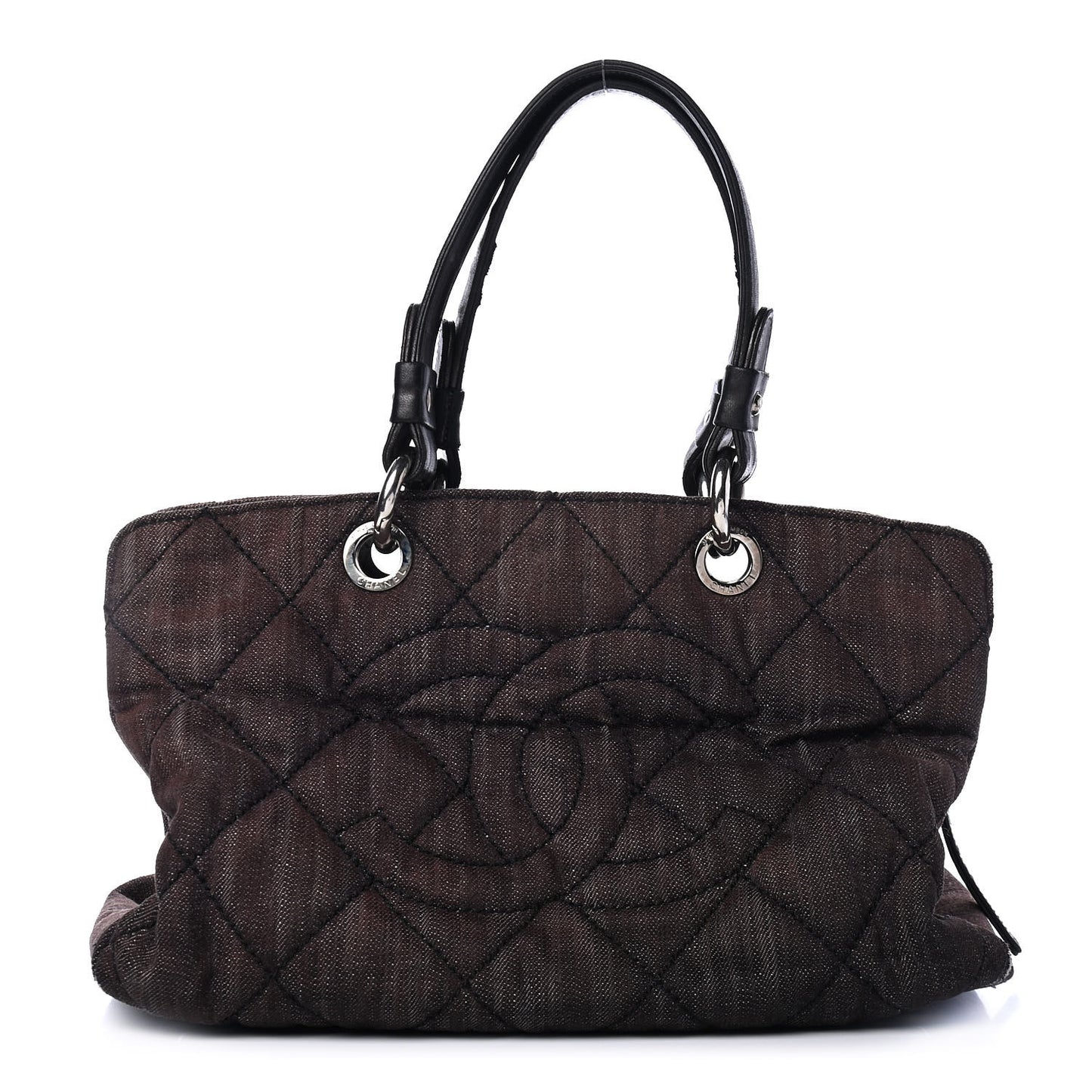 Denim Quilted Timeless Tote Black