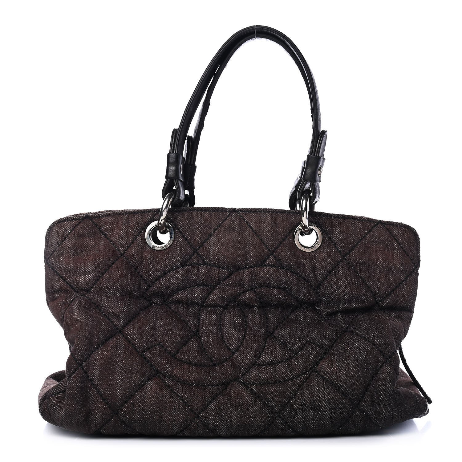 Chanel Denim Quilted Timeless Tote Black 1 of 5