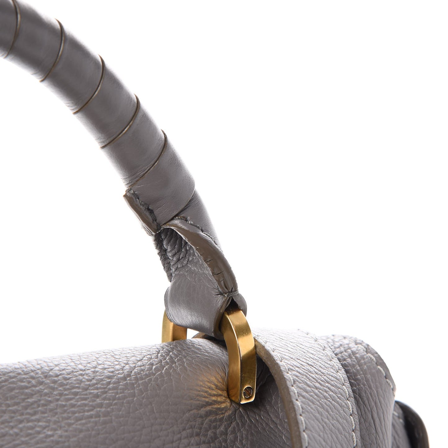 Calfskin Medium Marcie Top Handle Bag Cashmere Grey