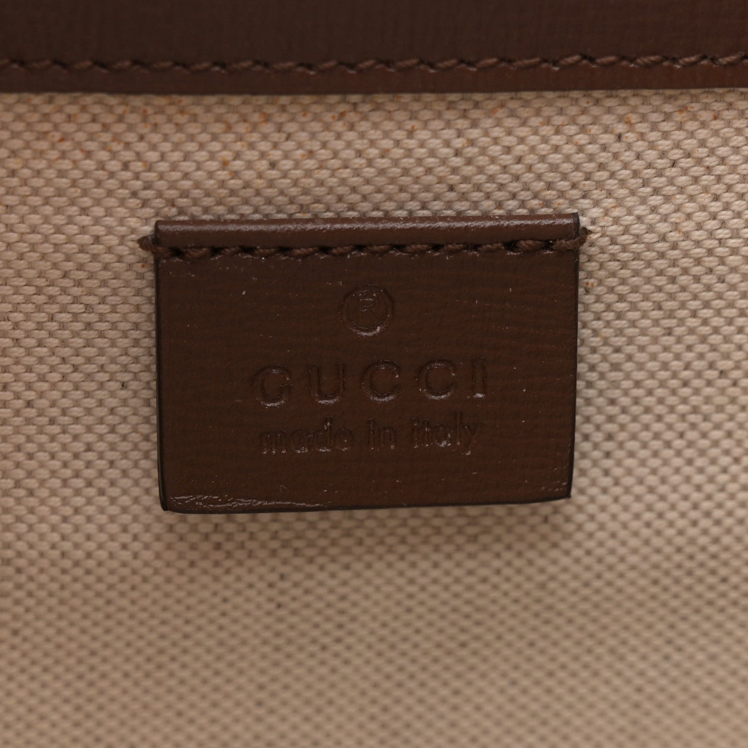 Gucci GG Supreme Monogram Azalea Calfskin Small Horsebit 1955 Foldover Top Handle Bag Beige Ebony Brown Sugar 6 of 13