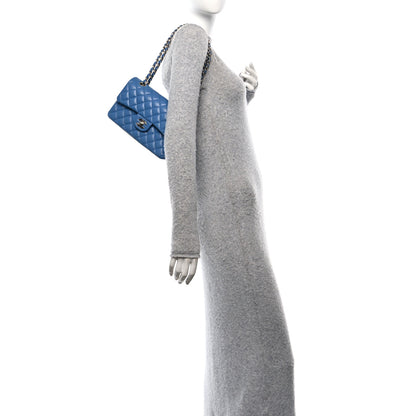 Chanel Caviar Quilted Small Double Flap Blue 2 of 10