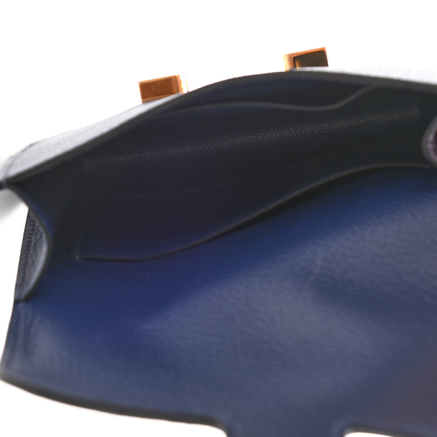Evercolor Bi-Color Constance Slim Wallet Bleu Saphir Bleu France