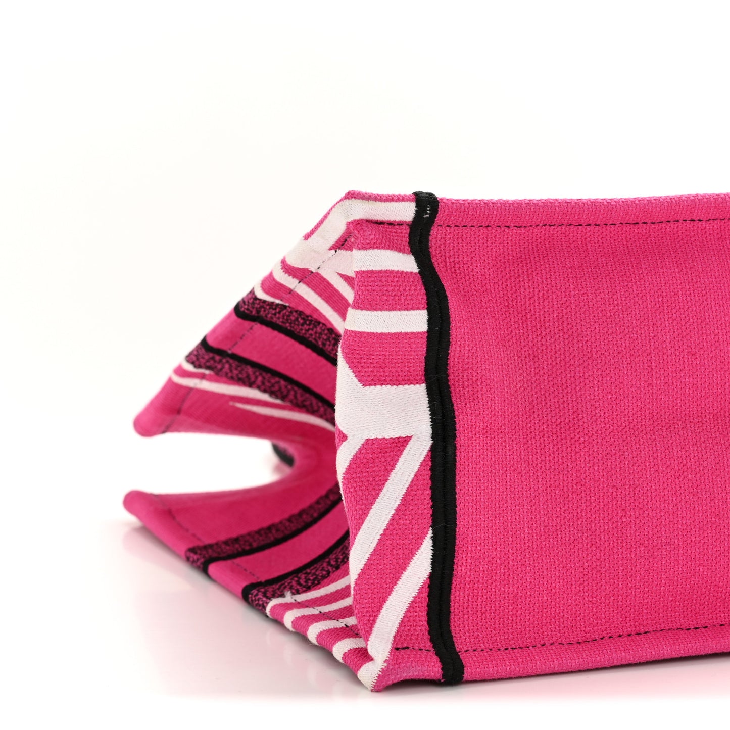 Canvas Embroidered Medium Jungle Pop Book Tote Fuchsia Multicolor
