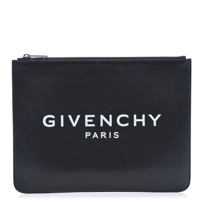 Givenchy Calfskin Large Logo Pouch Black 1 of 10