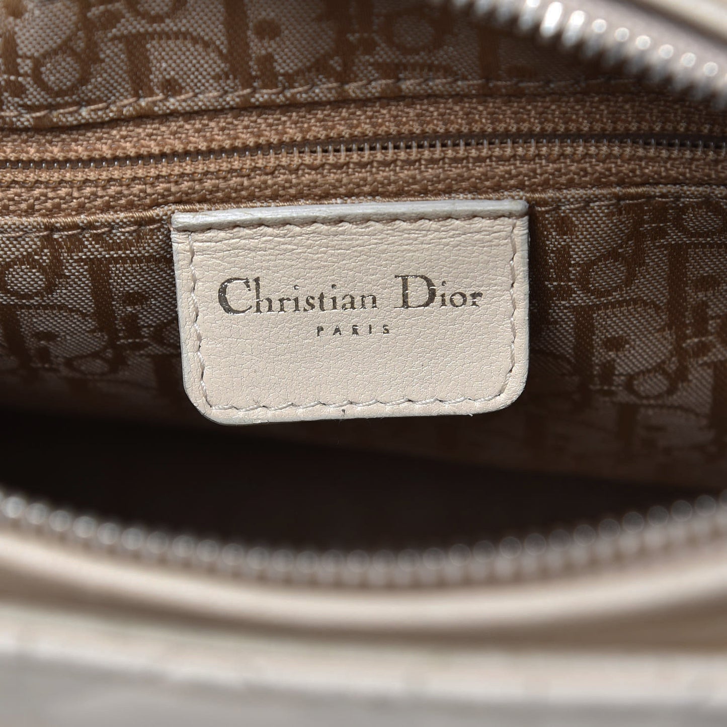 Lambskin Cannage Medium Lady Dior White