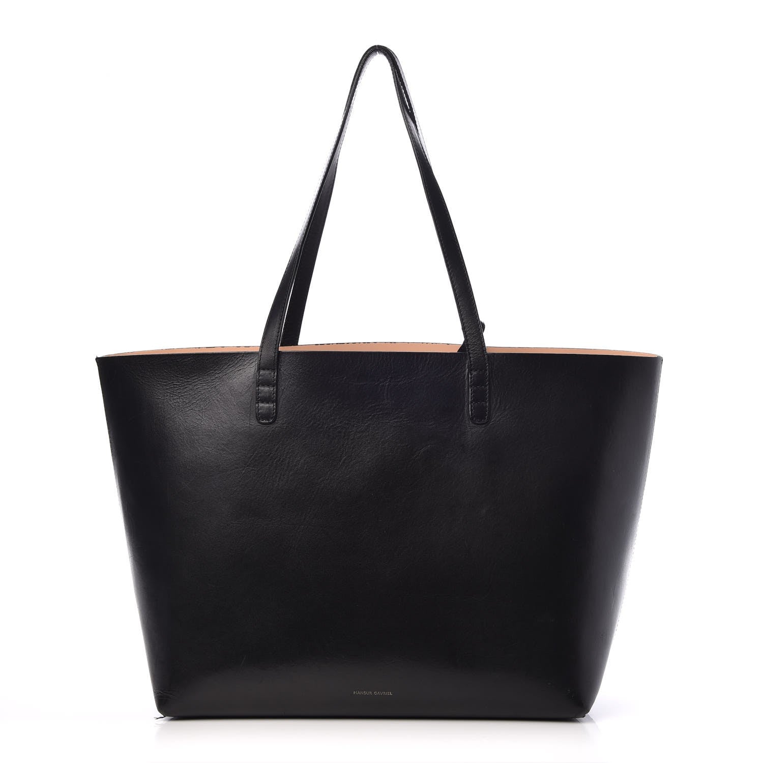 Mansur Gavriel Smooth Calfskin Large Shopping Tote Black 1 of 19