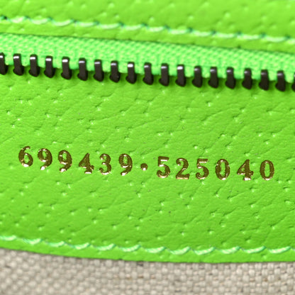 Gucci GG Supreme Monogram Textured Dollar Calfskin Web Ophidia Wristlet Shoulder Bag Beige Ebony Green 7 of 10