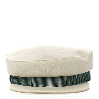 Hermes Cotton Hemp Cavale Pop Cap 57 Ecru Marine 3 of 8