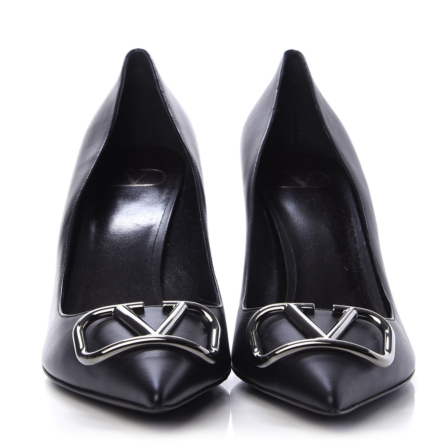Calfskin Vlogo Signature 80mm Pumps 40.5 Black