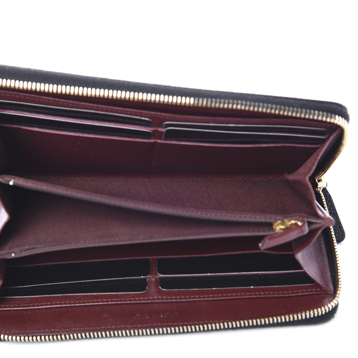 Caviar Quilted Large Gusset Zip Around Wallet Black