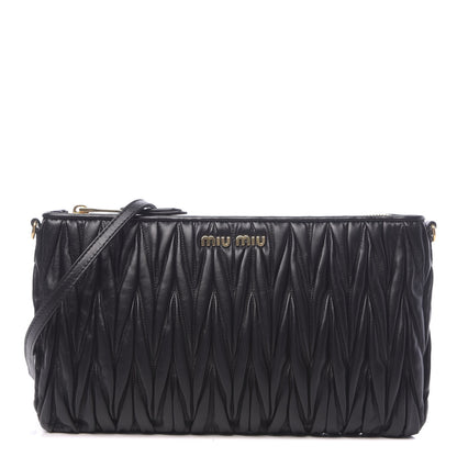 Miu Miu Nappa Matelasse Crossbody Black 1 of 10