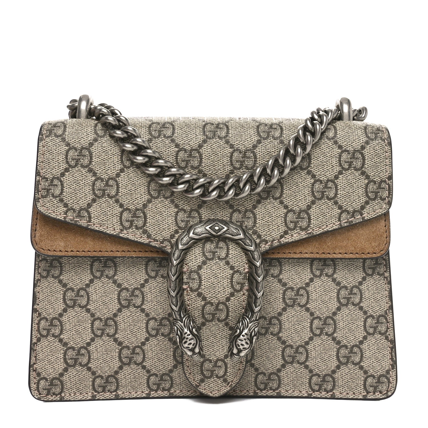 Gucci GG Supreme Monogram Mini Dionysus Shoulder Bag Taupe 1 of 10