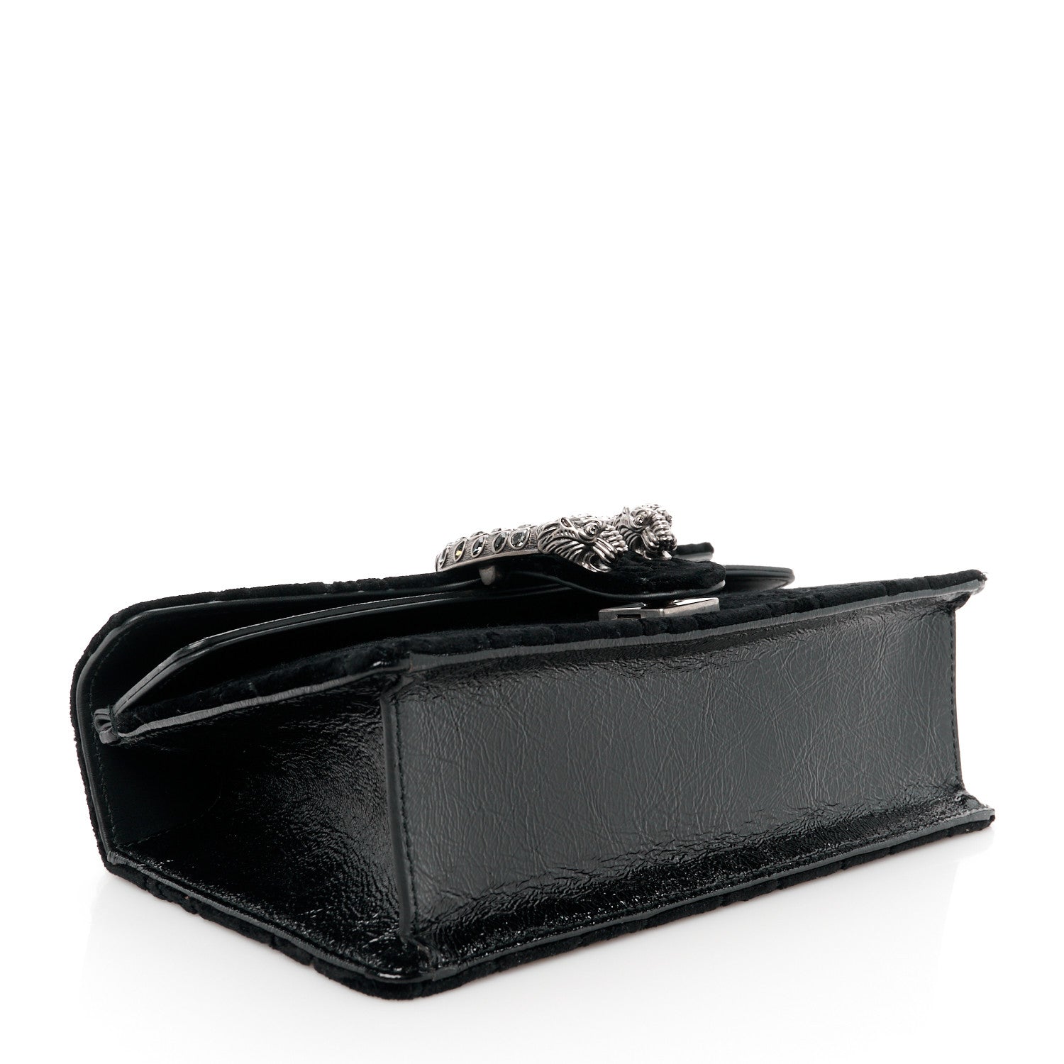 Gucci Velvet Skipper Crystal GG Monogram Small Dionysus Shoulder Bag Black Black Diamond 4 of 11