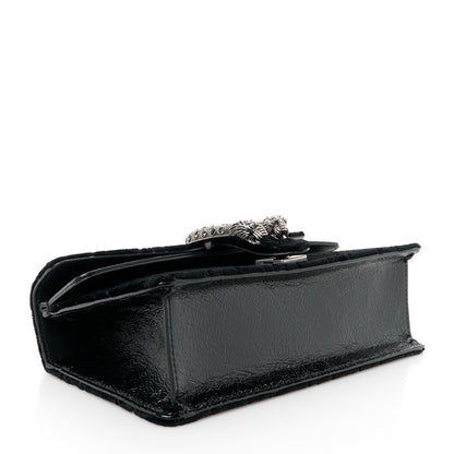 Gucci Velvet Skipper Crystal GG Monogram Small Dionysus Shoulder Bag Black Black Diamond 4 of 11