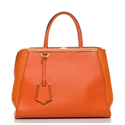 Fendi Vitello Elite Regular 2Jours Tote Arancio 1 of 6