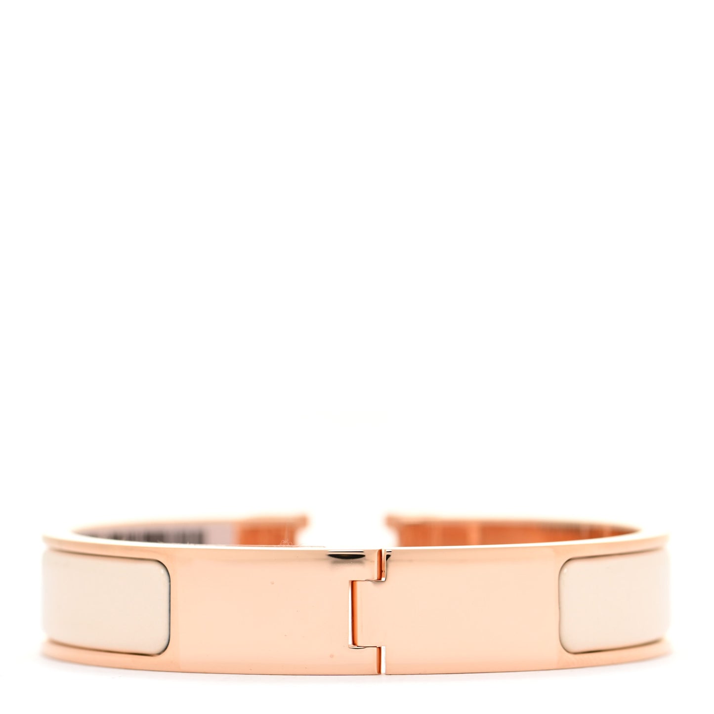 Enamel Narrow Clic Clac H Bracelet PM Creme
