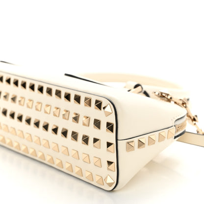 Valentino Garavani Smooth Calfskin Rockstud East West Top Handle Bag Ivory 10 of 10