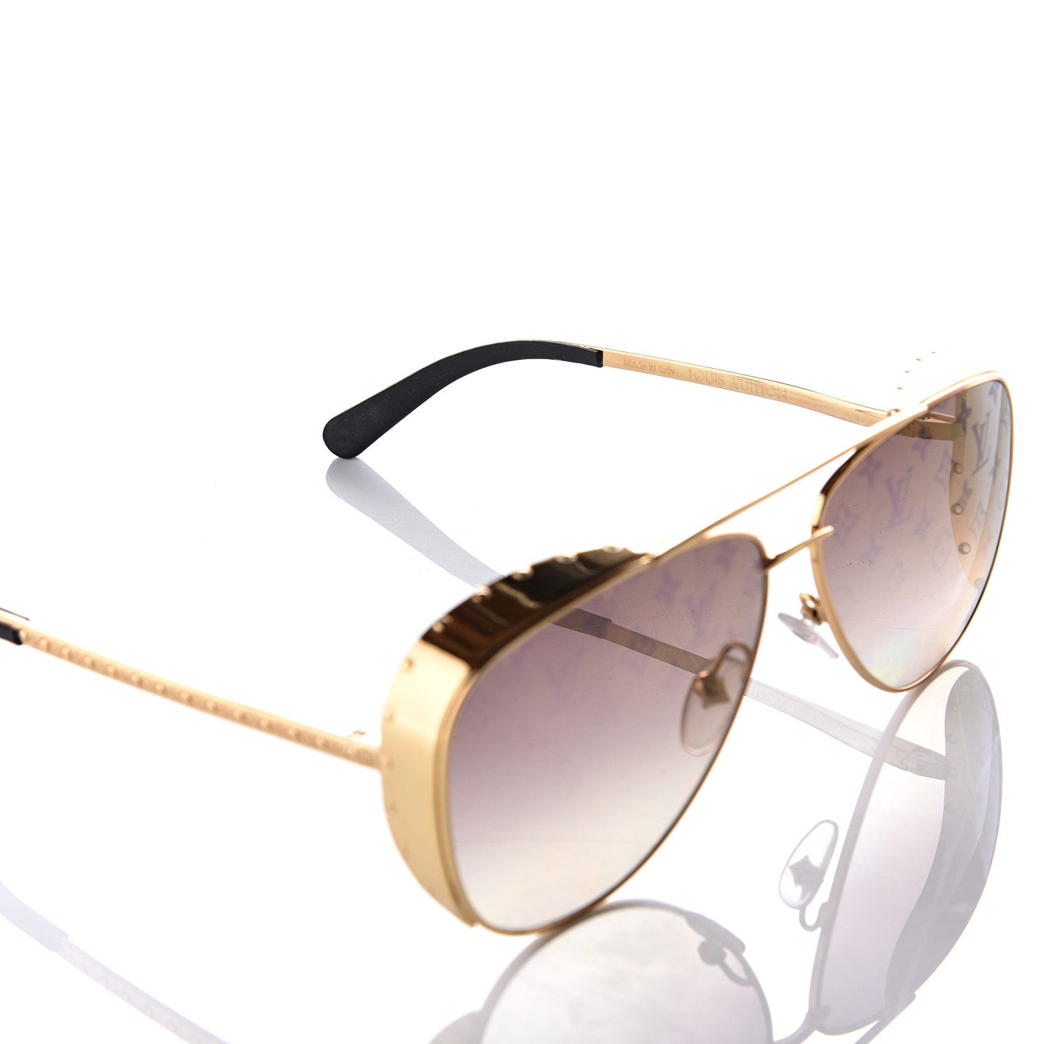 Louis Vuitton Monogram Las Vegas Parano Sunglasses Z1054W Gold 6 of 8
