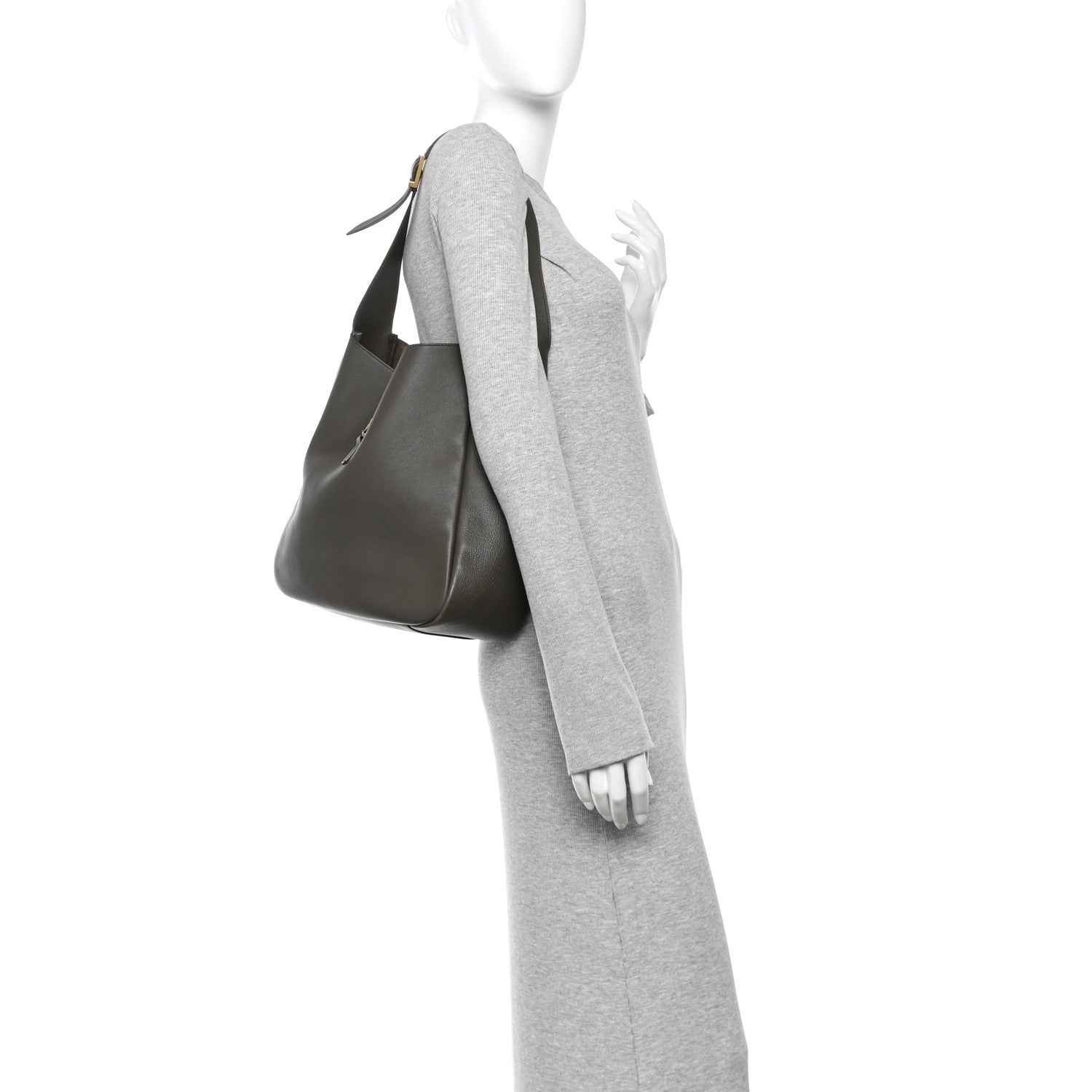 Saint Laurent Smooth Calfskin Large Le 5 A 7 Soft Hobo Light Musk 2 of 10