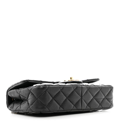 Chanel Patent Goatskin Quilted Medium CC Eyelet Flap Black 4 of 13