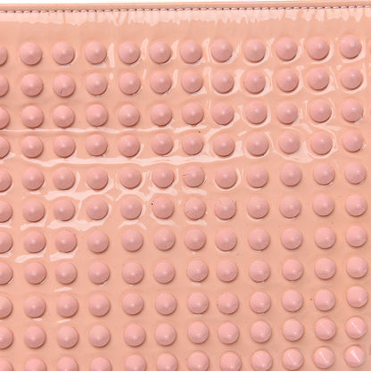 Christian Louboutin Patent Calfskin Studded Loubiposh Chain Clutch Light Pink 7 of 7