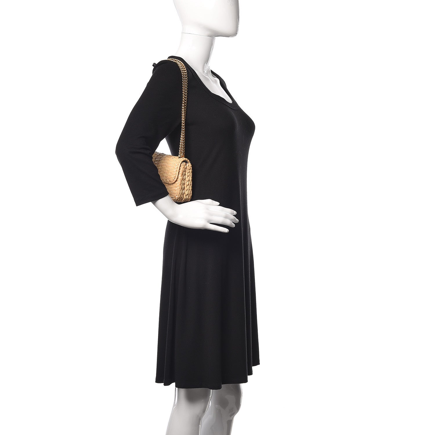 Gucci Glazed Wicker Mini Cestino Shoulder Bag Natural 2 of 11