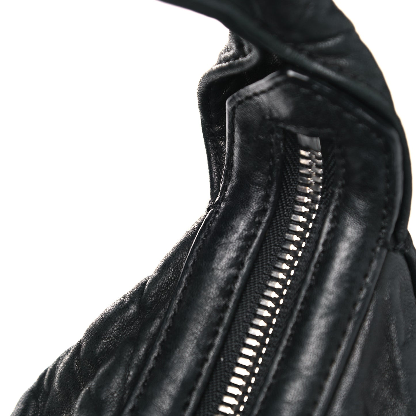 Pebbled Lambskin Morgan Hobo Black Silver Hardware