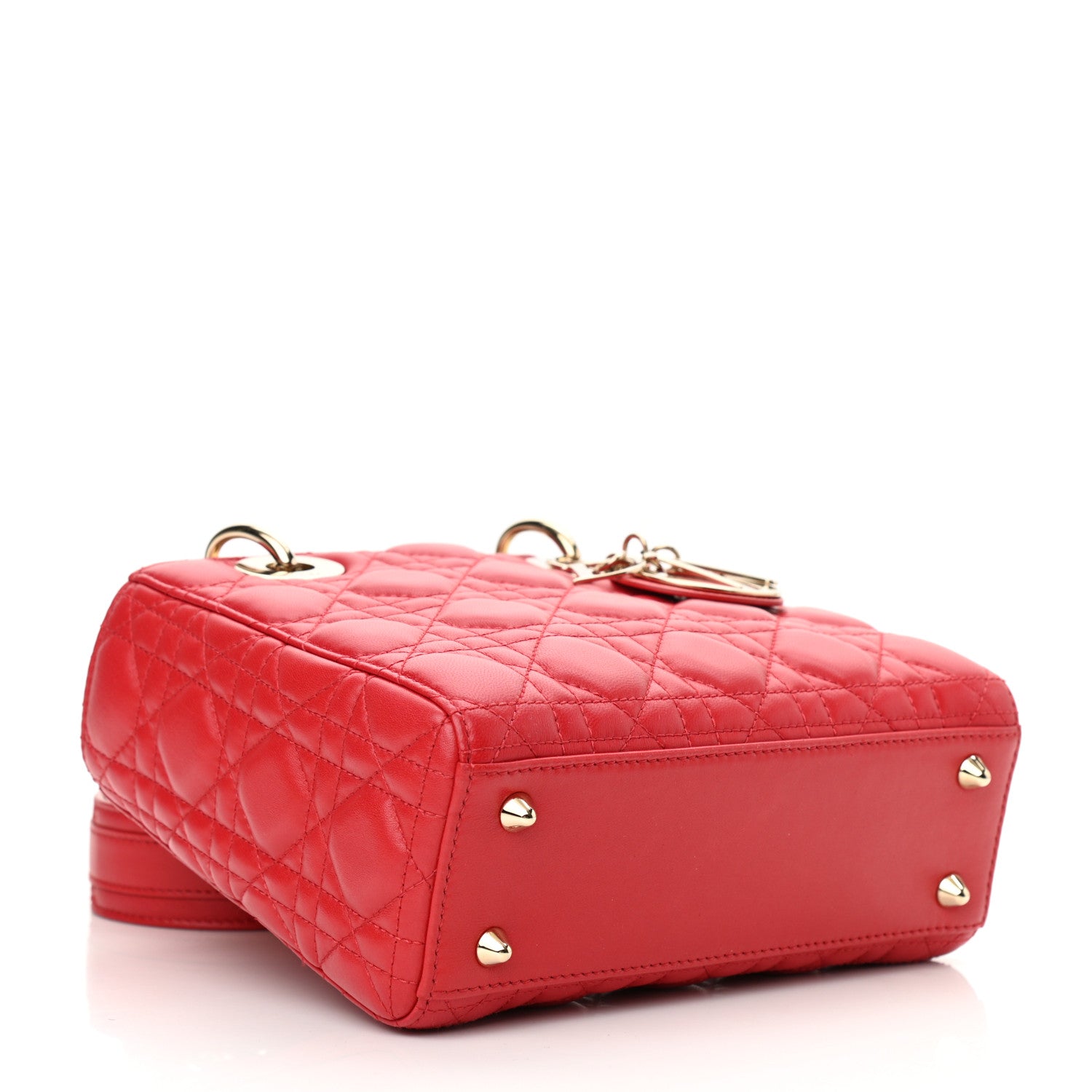 Christian Dior Lambskin Cannage Small Lucky Badges My Lady Dior Red 4 of 11