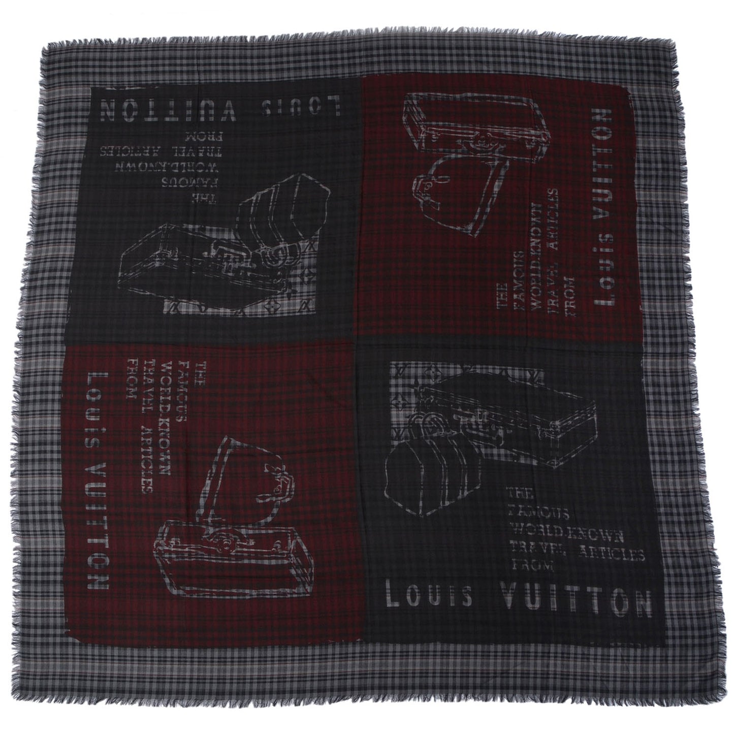 Mens Fleece Wool Silk Trunks Shawl Gris Rouge