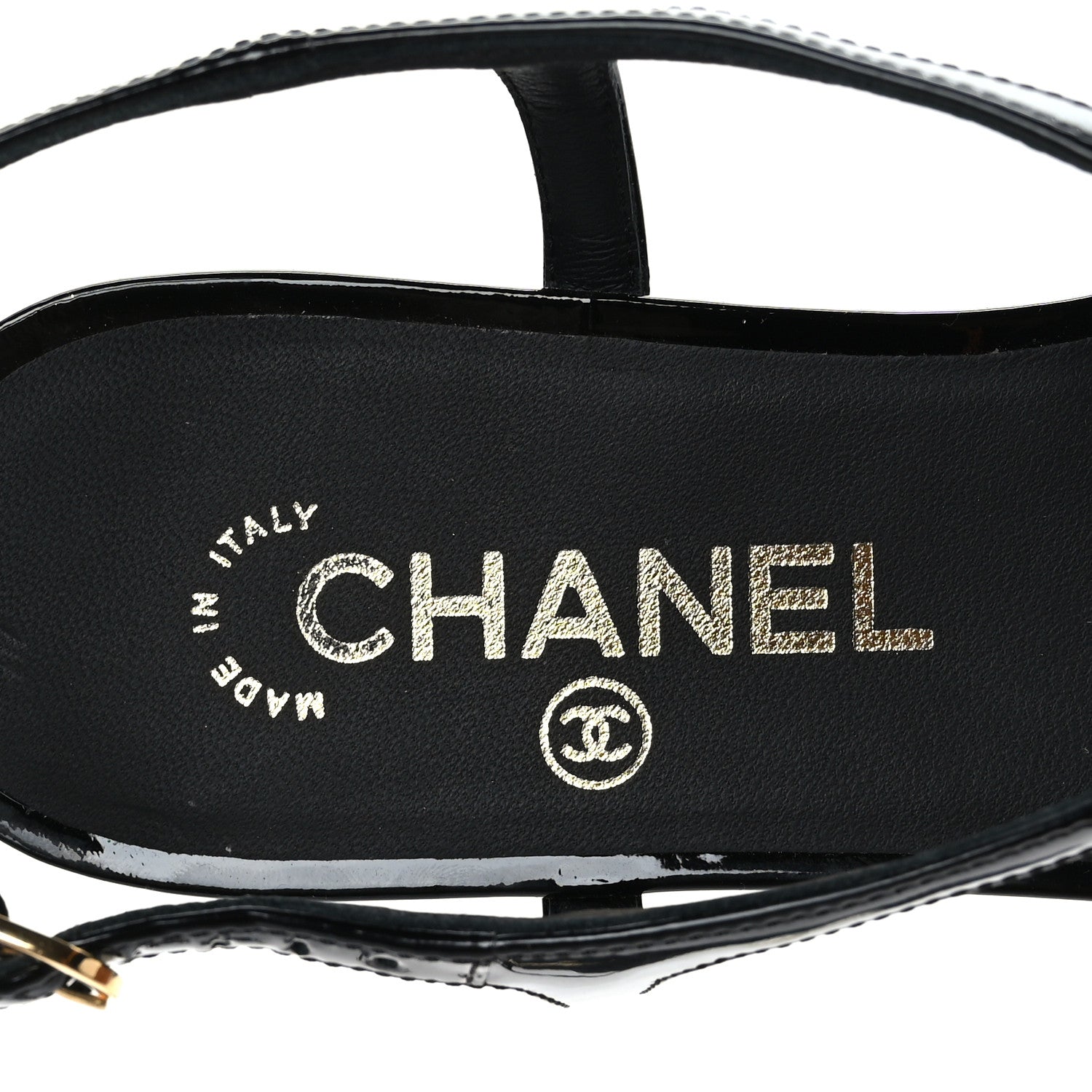 Chanel Lambskin Camellia Thong Sandals 37.5 Black 6 of 7