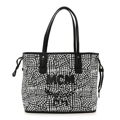MCM Visetos Medium Liz Reversible Shopper Tote Black 3 of 17