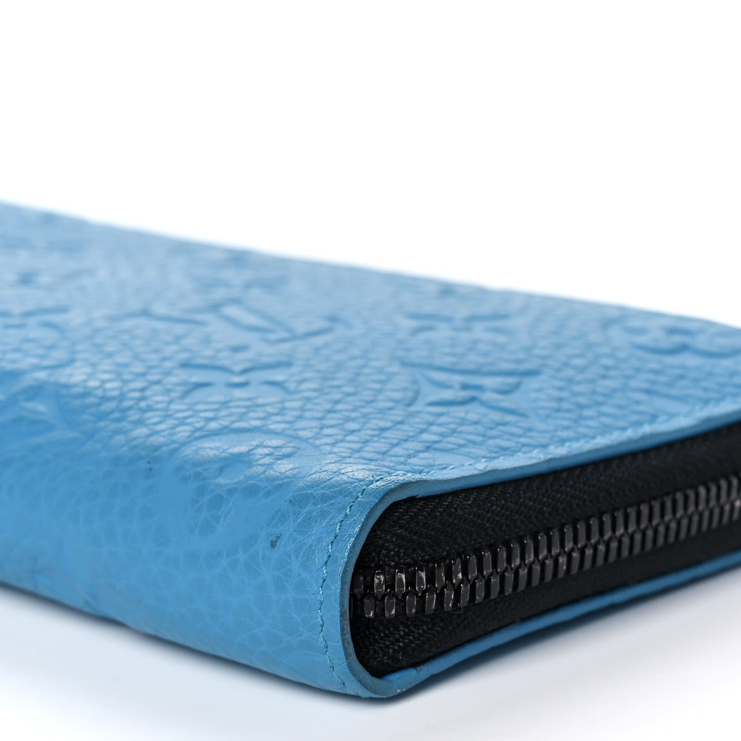 Taurillon Monogram Zippy Vertical Wallet Turquoise