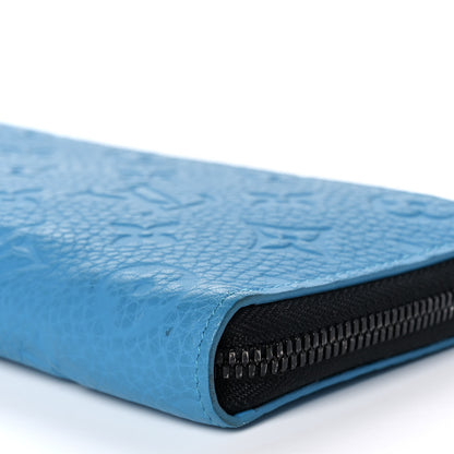 Louis Vuitton Taurillon Monogram Zippy Vertical Wallet Turquoise 8 of 9