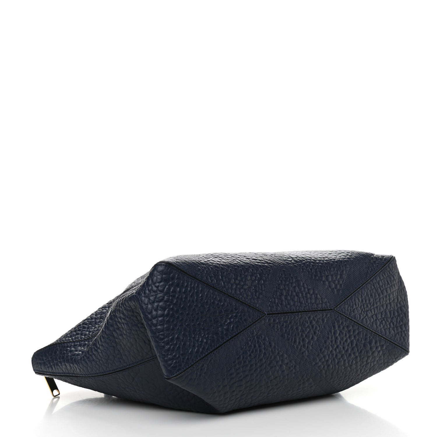 Burberry Heritage Grain Check Embossed Medium Dewsbury Tote Blue Carbon 3 of 10