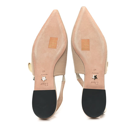 Christian Dior Technical Canvas Ribbon J'Adior Slingback Ballet Flats 40 Powder Nude 6 of 10