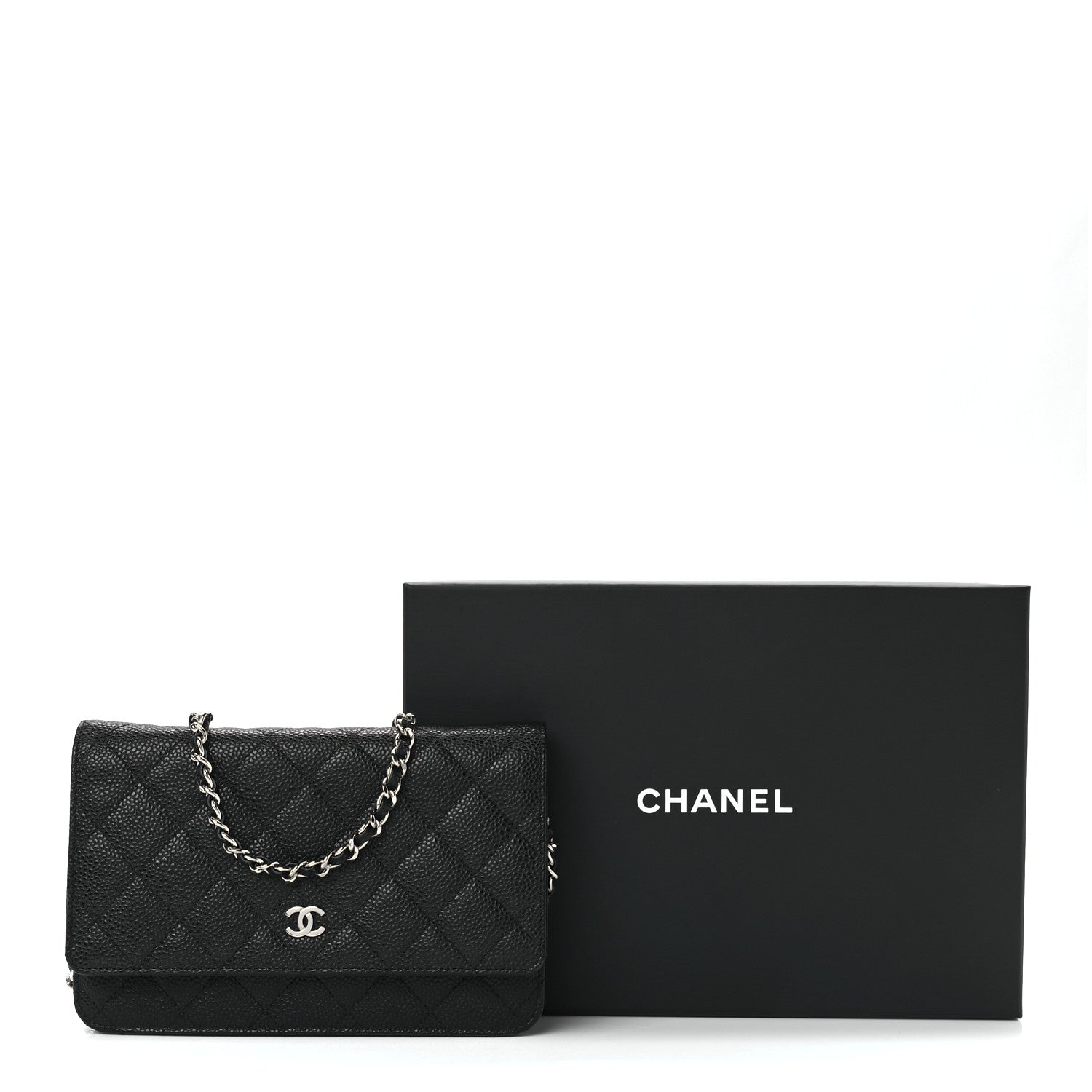Chanel Caviar Quilted Wallet On Chain WOC Black 11 of 11