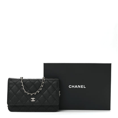 Chanel Caviar Quilted Wallet On Chain WOC Black 11 of 11