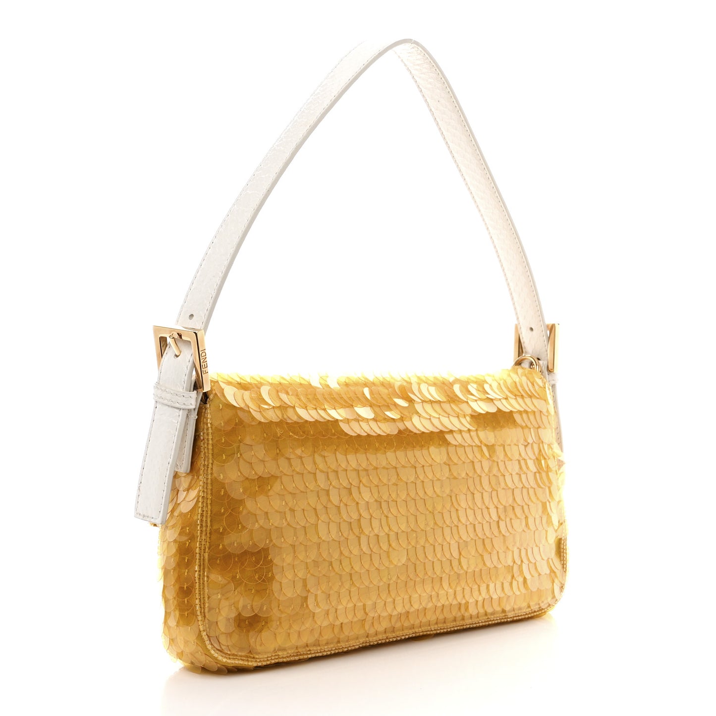 Satin Sequin Paillettes Elaphe Plexiglass Baguette 1997 Giallo Avorio