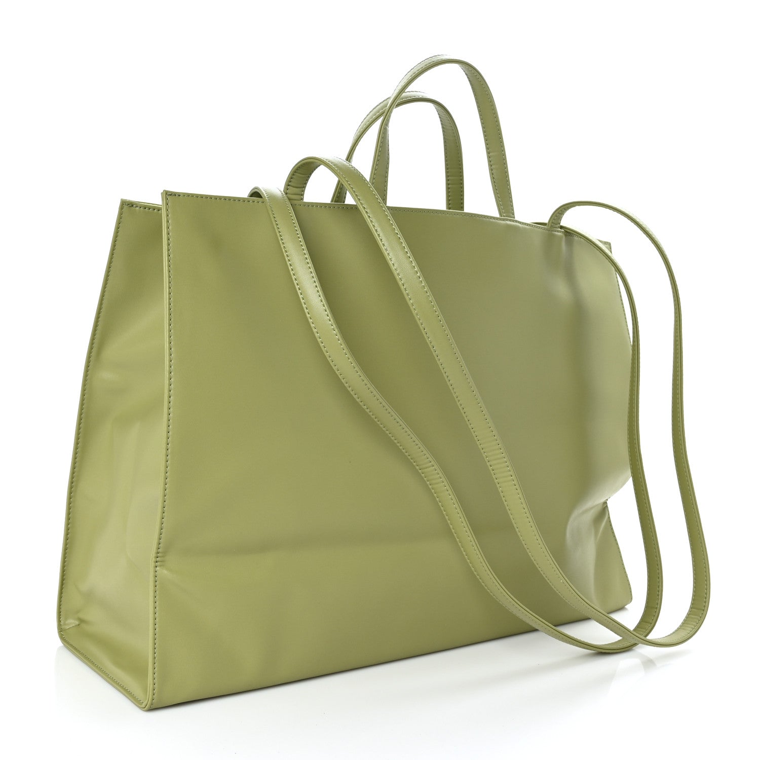 Telfar Vegan Leather Large Shopping Bag Drab 3 of 9
