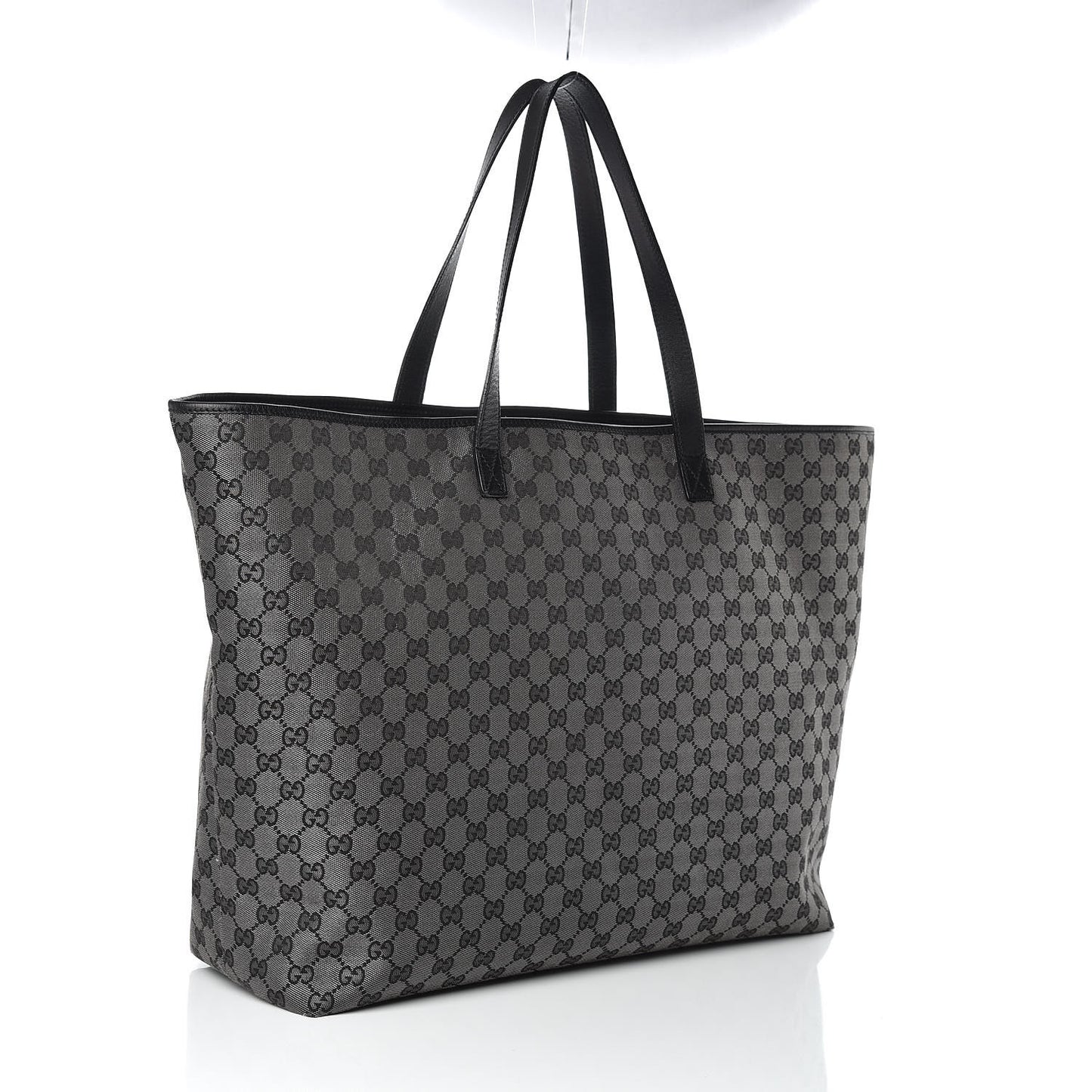 Metallic Monogram XL Shopper Tote Black