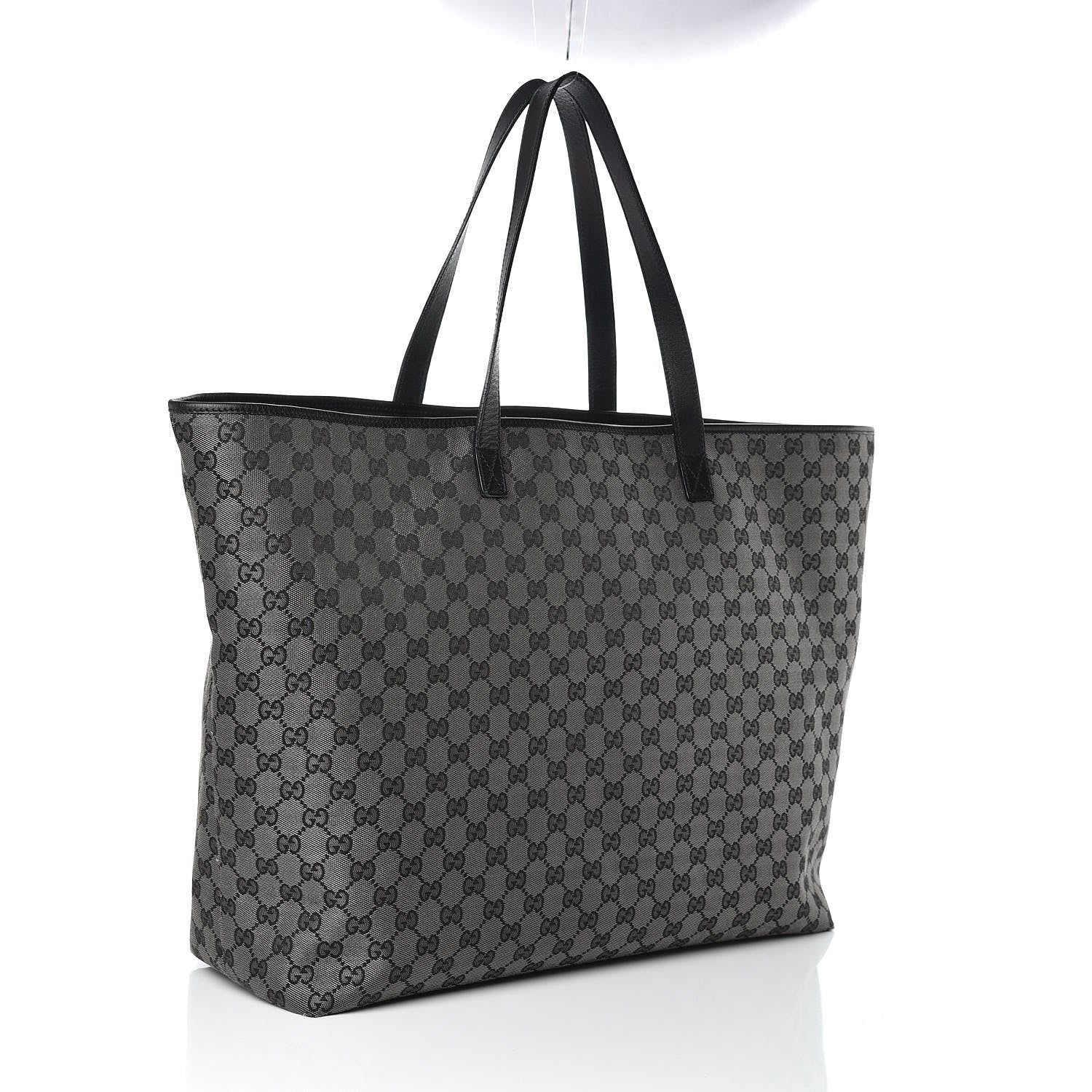 Gucci Metallic Monogram XL Shopper Tote Black 3 of 11