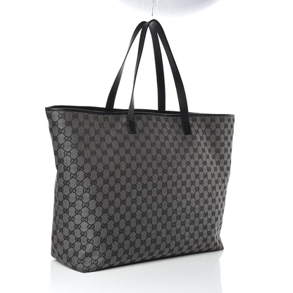 Gucci Metallic Monogram XL Shopper Tote Black 3 of 11